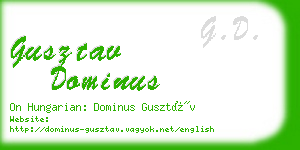 gusztav dominus business card